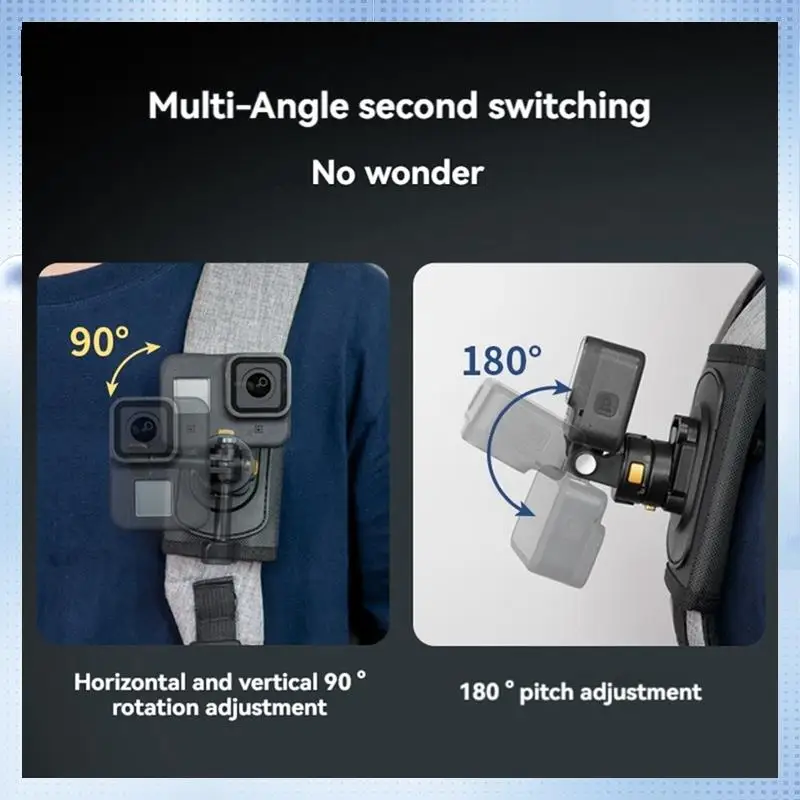 

ABRJ-Magnetic Quick Release Backpack Shoulder Strap Mount Bag Belt Shoulder Strap Clip Holder For Gopro Osmo Action
