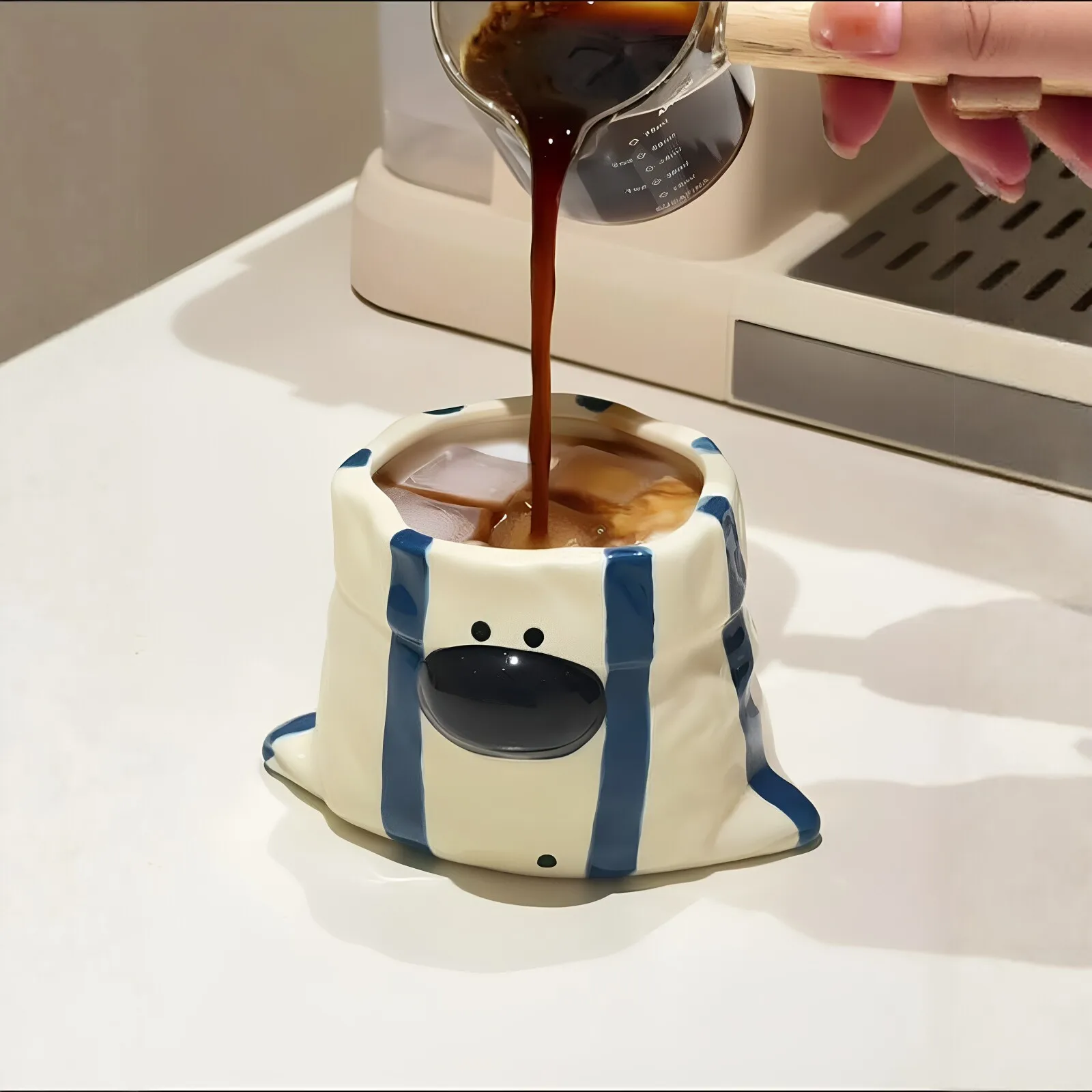 陶器製マグカップ-犬型コーヒーカップ-高い審美価値-カップル用ウォーターカップ-家庭用-オフィス用-ラテカップ