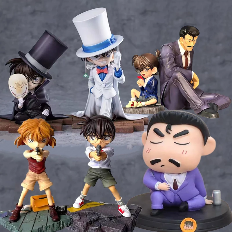 

Anime Richard Detective Conan Figure Edogawa Model Ai Haibara Statue Kuroba Kaito Figurine Demon Slayer Kamado Action Figure Toy
