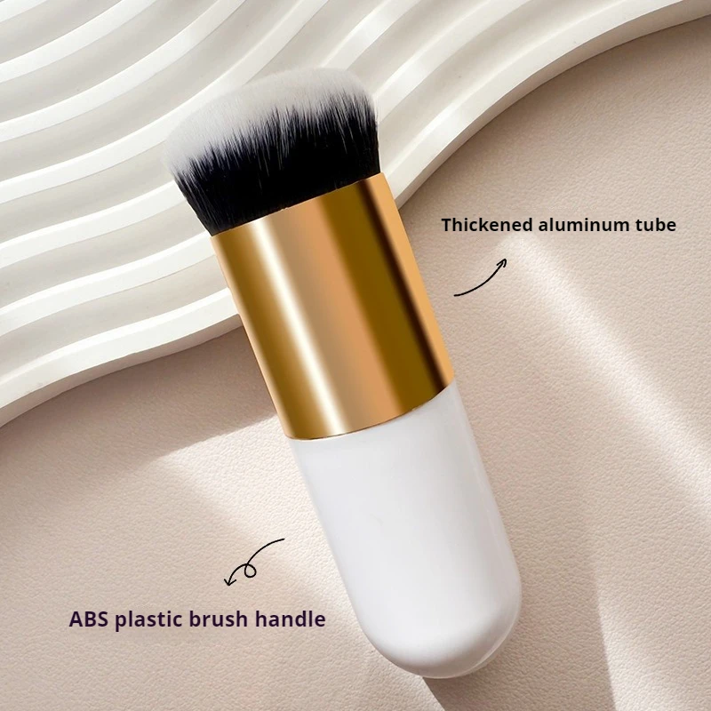 1 Stück großer Foundation-Pinsel, weiche, dichte Nylonborsten mit ABS-Griff, vielseitiges Werkzeug für Puder, Rouge, Highlighter und Make-up