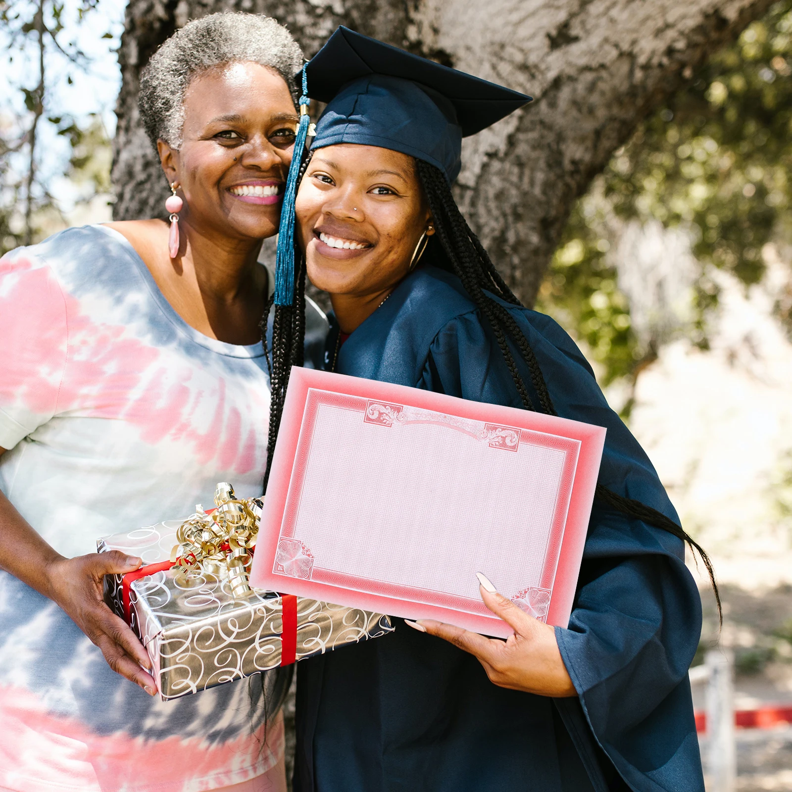 10pcs 10 Sheets Blank Diploma Certificate Inner Pages 16K Red White Writable Printable Papers For Graduation Awards Ceremony