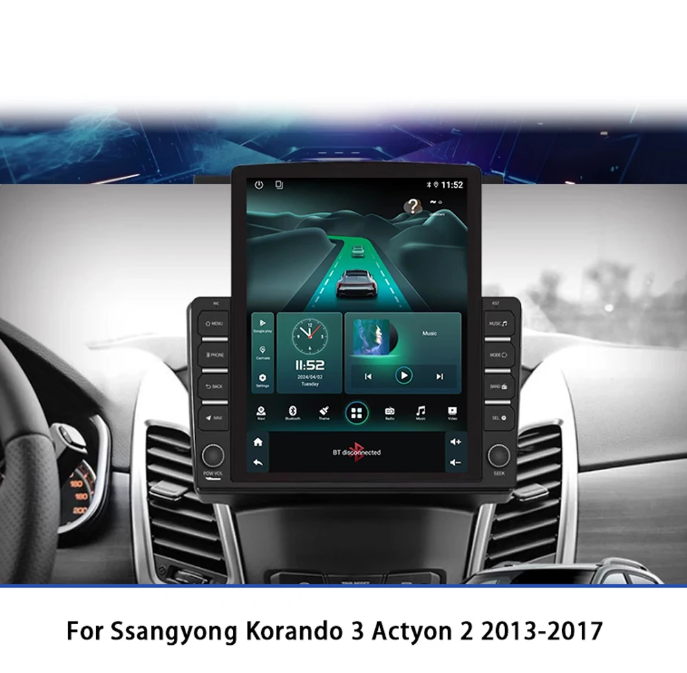

9.7 inch Head Unit For Ssangyong Korando 3 Actyon 2 2013-2017 Car Radio Multimedia Video Player GPS Navigation Android Auto 4G