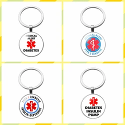 Diabetic Diabetes Medical Warning Keyring Letter Life Star Keychain Diabetes Accessories