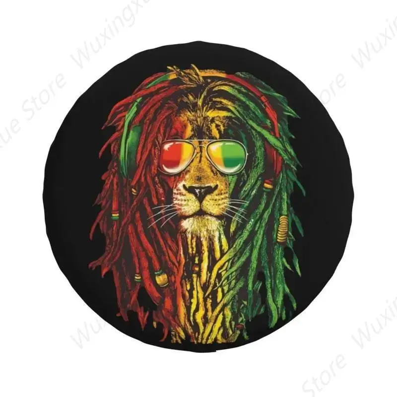 Rasta Reggae Lion Spare Tire Cover for Toyota Land Cruiser Prado Jeep 4WD 4x4 Jamaican Jamaica Lover Car Wheel Protector Covers