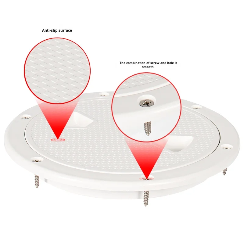 4 6 8 Polegada placas de deck antiderrapantes para barcos de escotilha capa de plástico destacável para rv instalações ao ar livre acessórios de barco