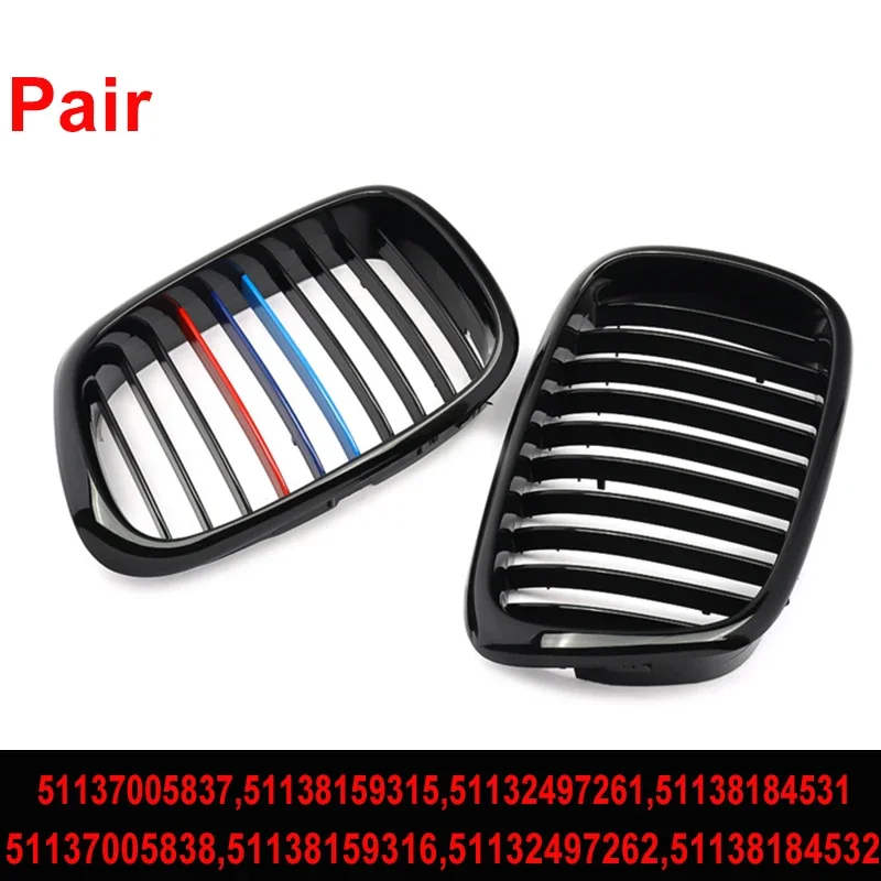 

Gloss Black M Color Front Kidney Grille For BMW 5 Series E39 525i M5 1999-2003