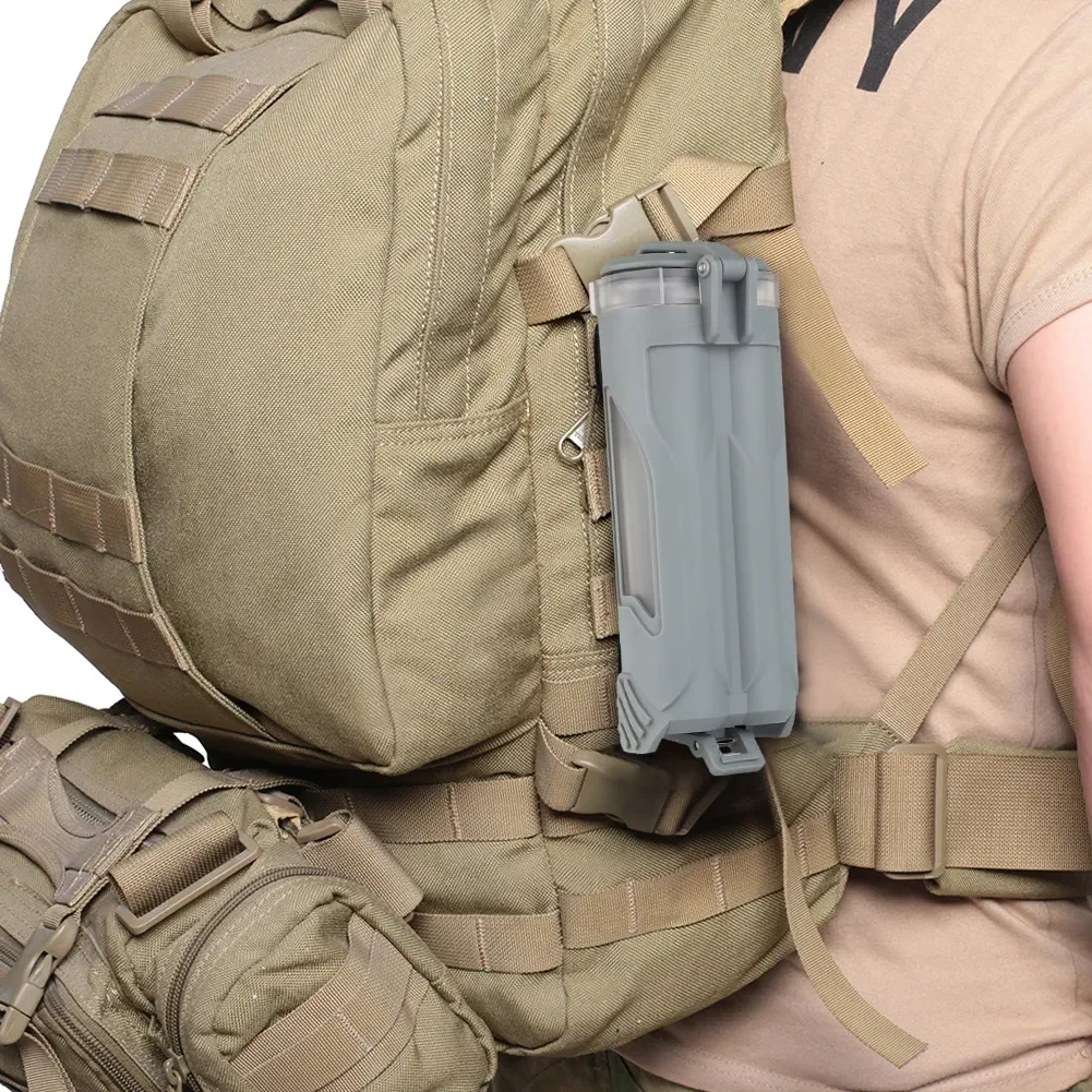 

Tactical MOLLE Battery Storage Box Portable Battery Carry Case Outdoor Magazine Pouch Suitable for CR123/AAA/AA Batteries