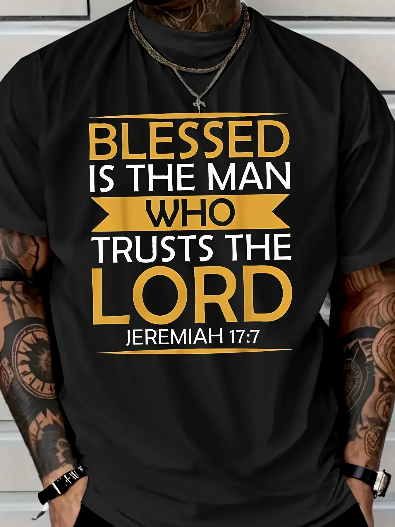 Men'S Verse T-Shirt - Jeremiah 17:7 