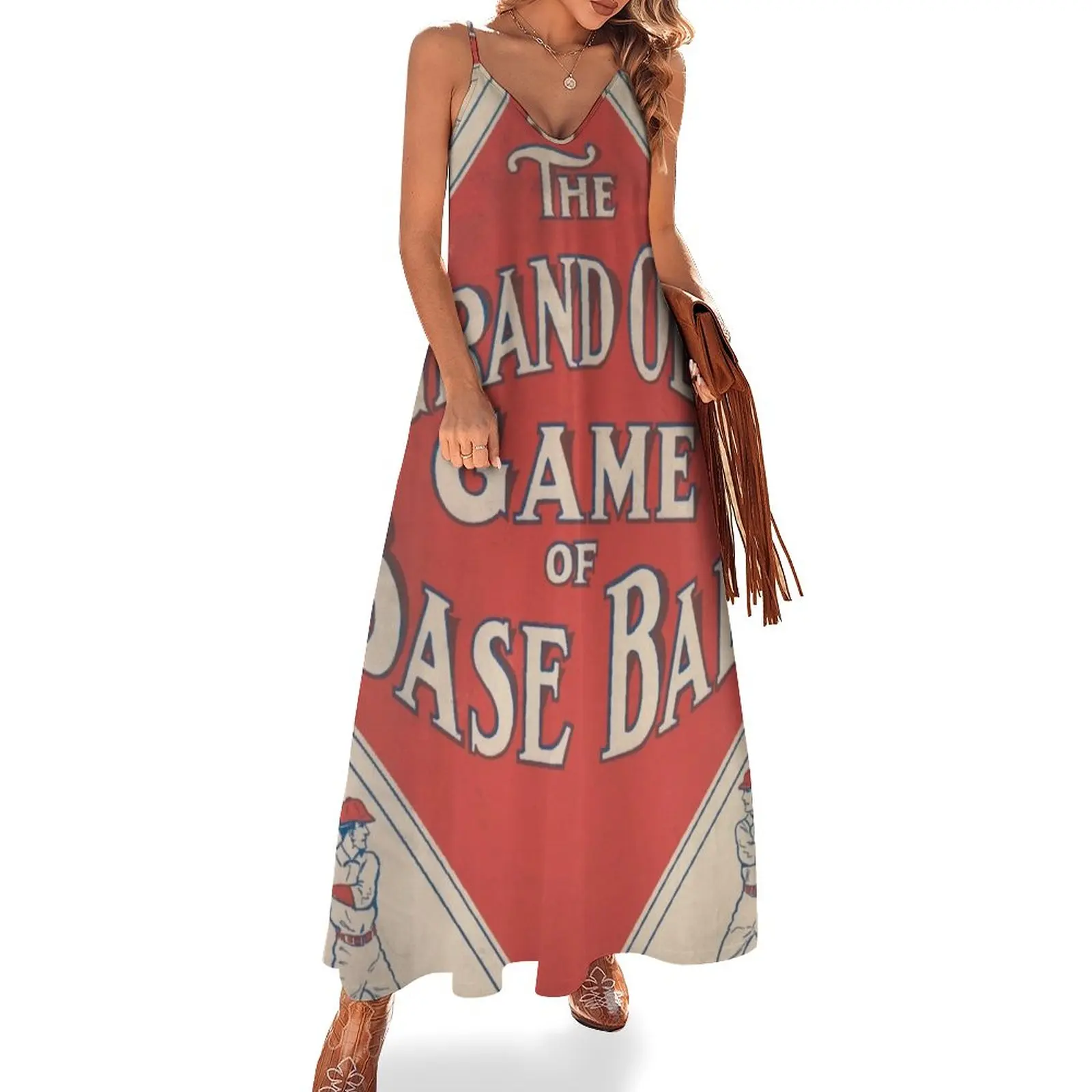 The Grand Old Game of Baseball (1912) Sleeveless Dress Evening gown Female clothing beach dress