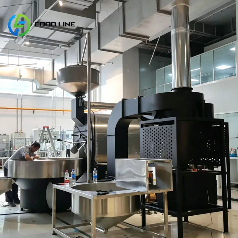 Turnkey Coffee Processing Line Coffee Bean Screening Destoning Roasting Grinding Packaging Customized