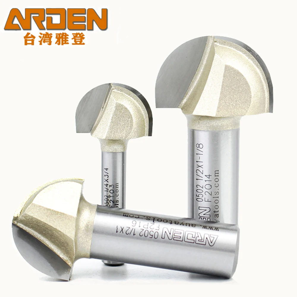 Imagem -04 - Arden-core Box Carbide Bit Fundo Redondo Fresa de Sulco Nariz de Bola de Raio Carpintaria Router Bit Semi-circular Cnc Bit