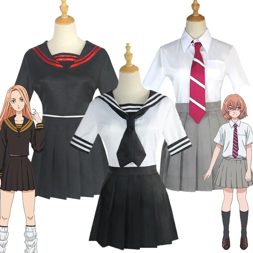 

Costume de Cosplay Anime Tokyo vengeance Shiba Yuzuha Senju Kawaragi Hinata Tachibana, uniforme JK, Costume de marin, jupe