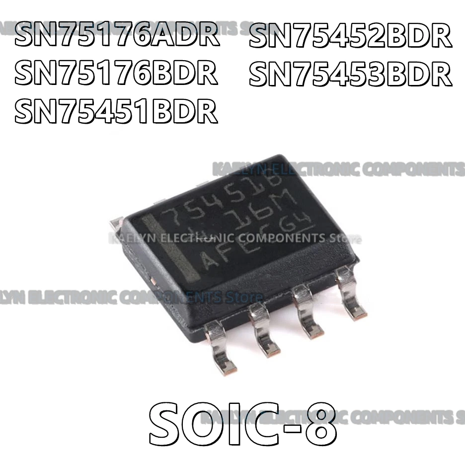 10Pcs/lot SN75176ADR 75176A SN75176BDR 75176B SN75451BDR 75451B SN75452BDR 75452B SN75453BDR 75453B SOIC-8