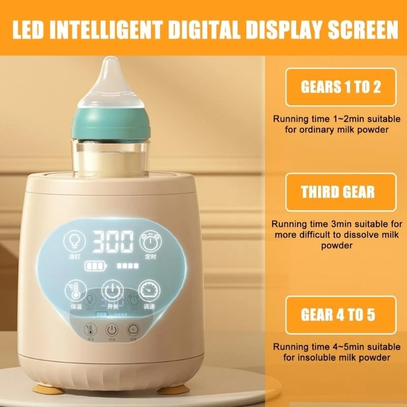 

J15U Quickly Blending Baby Formula Mixer Baby Bottle Shaker with Light Function Automatic Milk Mixer Fits Most Baby Bottles