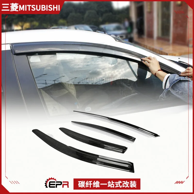 

Подходит для модифицированных деталей Mitsubishi Evolution Yishen EVO10, погодный и дождевик из углеродного волокна, дождевое окно для бровей, бров b
