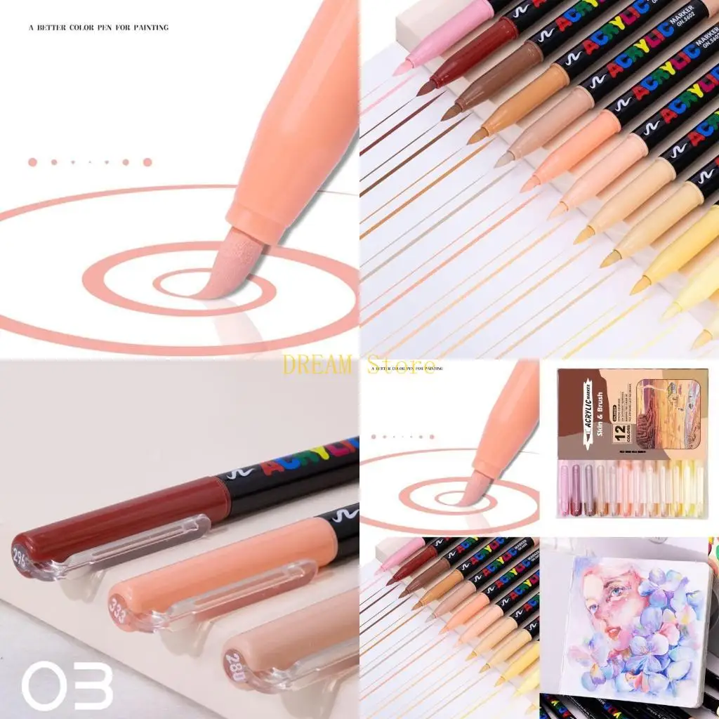 

12 цветов, акриловые маркеры, маркеры для граффити, акриловая краска, ручка, акриловые маркеры, ручка для рисования, офисные