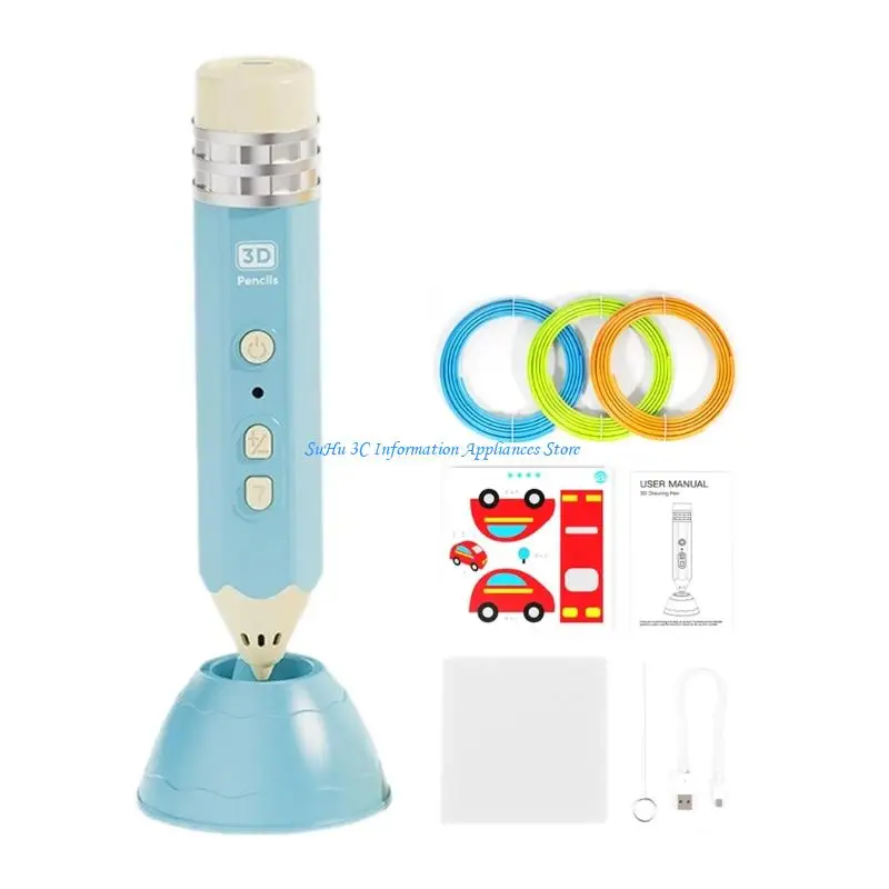 

Интеллектуальная 3D-ручка для детей с контролем температуры, безопасным пластиком и эргономичным дизайном для художественного