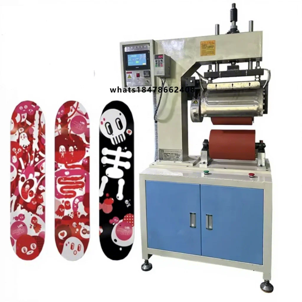 Pneumatic Letterpress Heat Transfer Press Machine for Large Size Skateboard Deck Printing