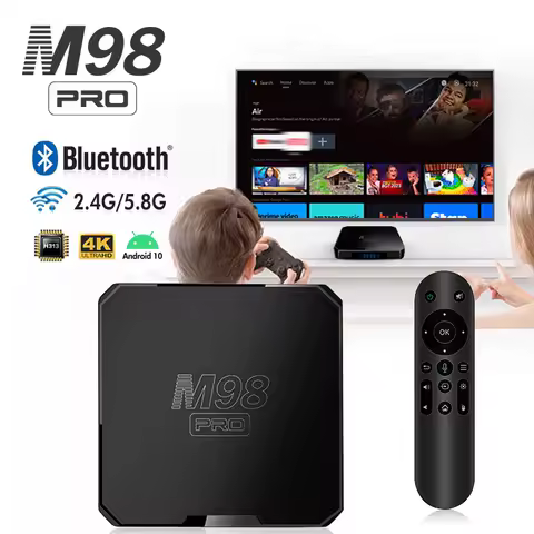 2024 Latest upgrade ATV Android TV Box M98 PRO Set- Top Box HD 4K 2GB 16GB WIFi 6 2.4G 5G BT H313 Media player TV Box