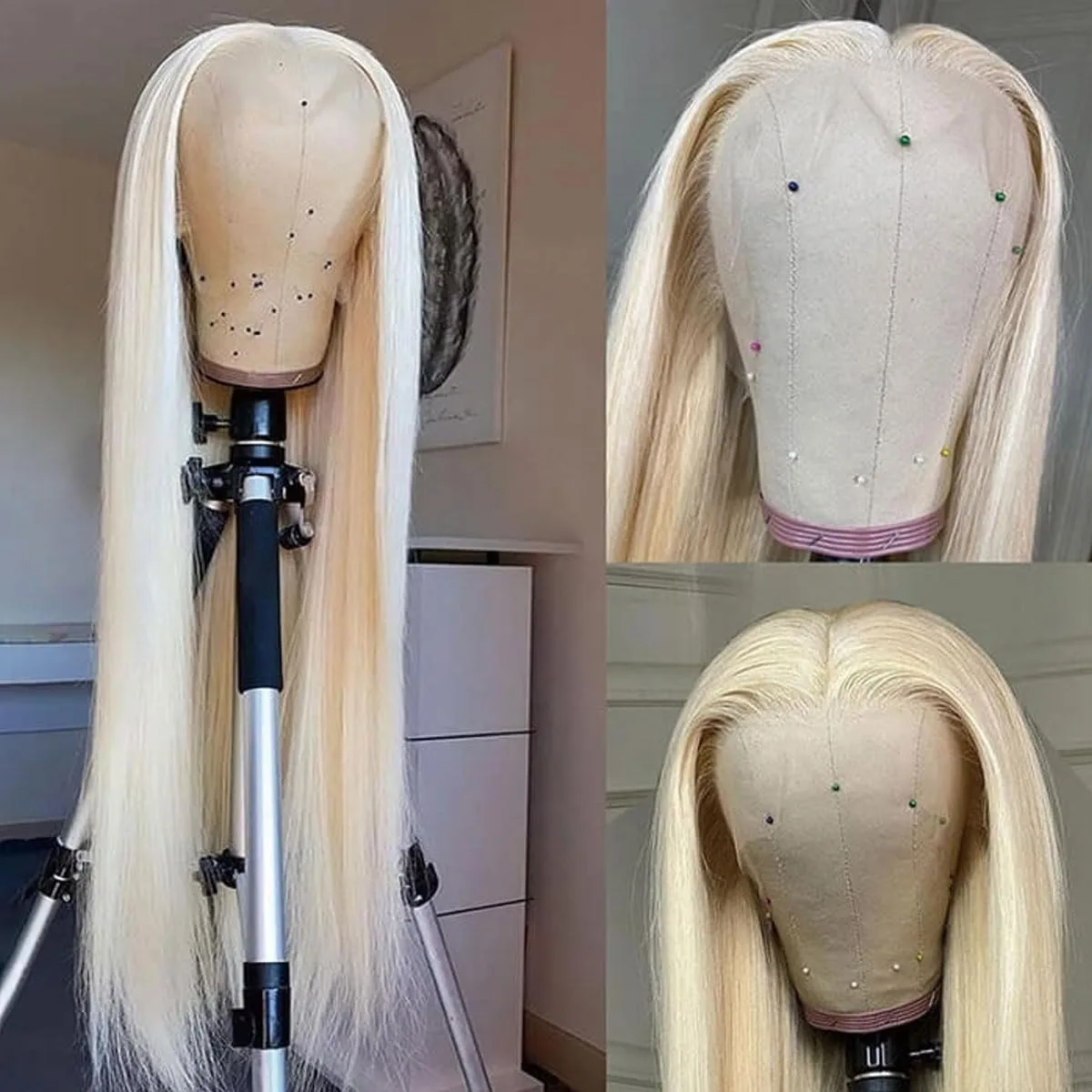 22 بوصة 13x4 613 مستقيم الدانتيل شعر مستعار أمامي شعر الإنسان 13x4 HD الدانتيل الشفاف 200% الكثافة 13*6 العظام مستقيم البرازيلي شقراء واي فاي