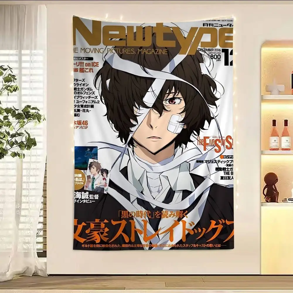 Japanese Anime B-Bungo S-Stray Dogs D-Dazai O-Osamu Printed Large Wall Tapestry Art Science Fiction Room Home Decor Blanket