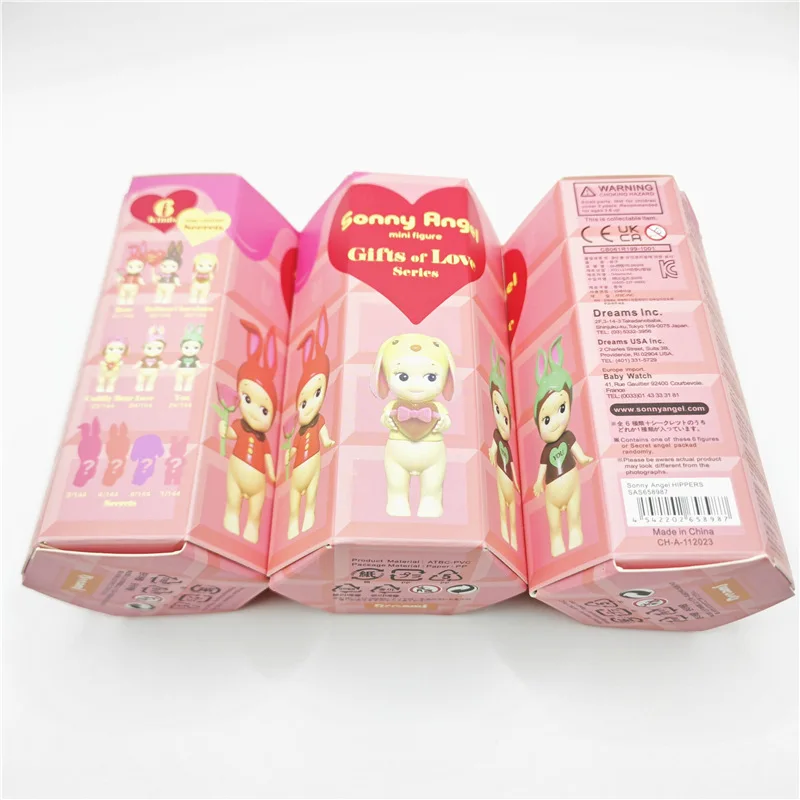 Sonny Angel Blind Box Gifts of Love Series mini figurki anime Śliczna statua z PVC Ozdoba Lalka Dzieci Boże Narodzenie Urodziny Zabawka Prezent