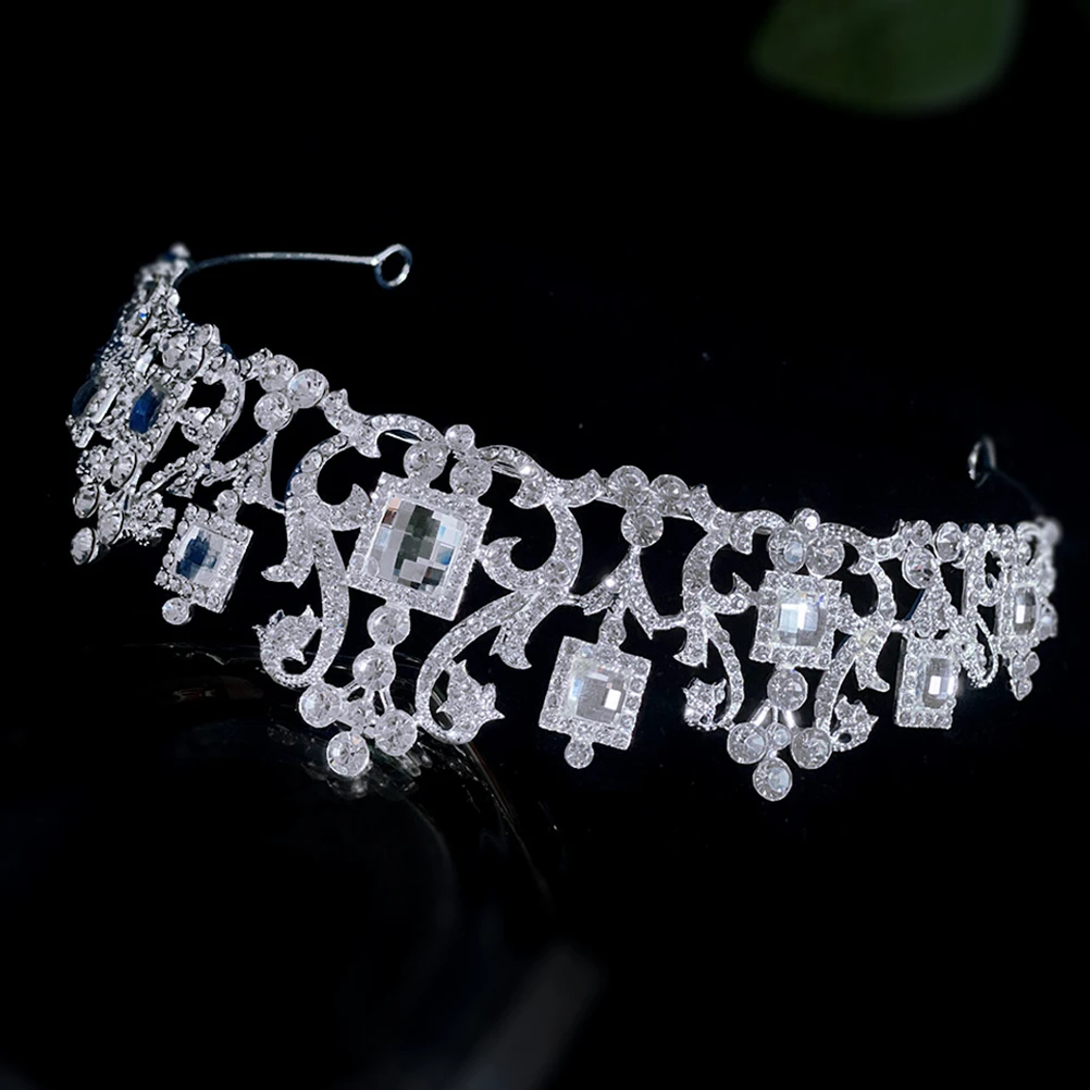 

Unique Rhinestone Crown Headband for Bride Wedding Bridal Pageant Birthday Party Lightweight Durable Accessory