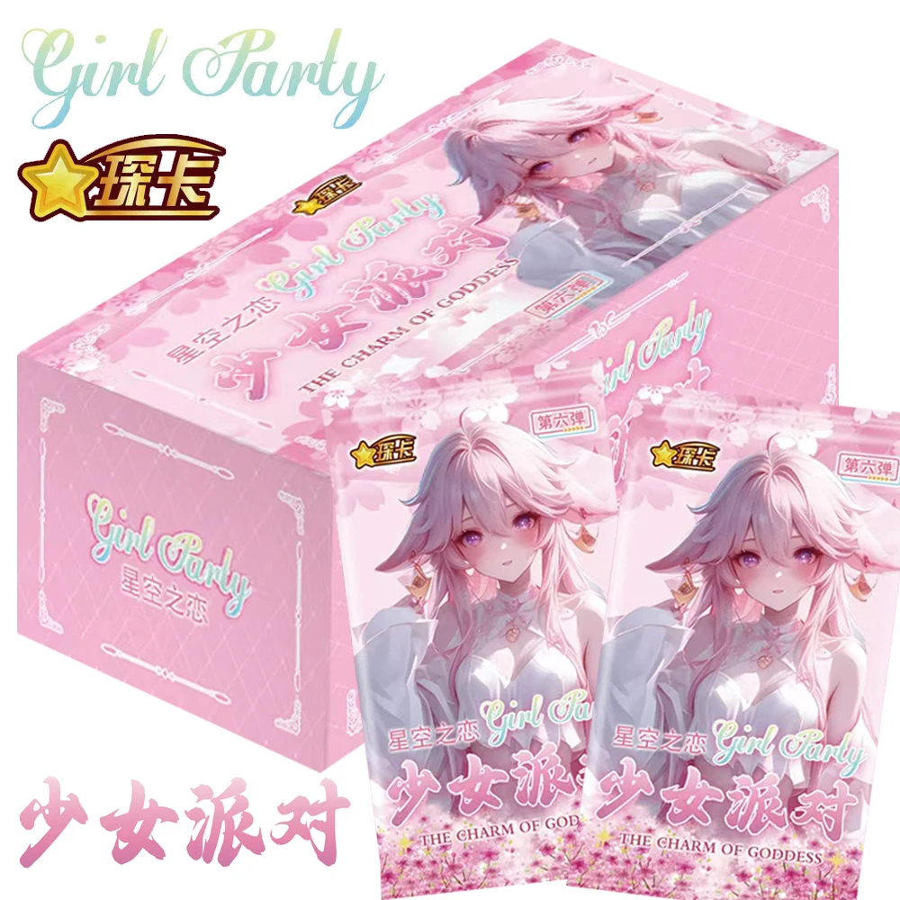 

Original Girl Party Goddess Story Collection Card Anime Beauty Swimsuit Feast Creative Exquisite Color Paper Card Toy for Family