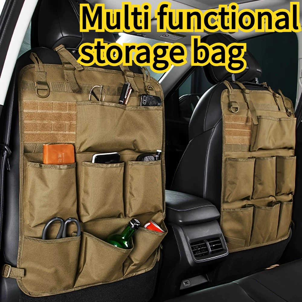 Multi Pocket Car Backrest Storage Bag Outdoor Tactical Tool Storage Bag Multifunctional Wall Hanging Storage Bag