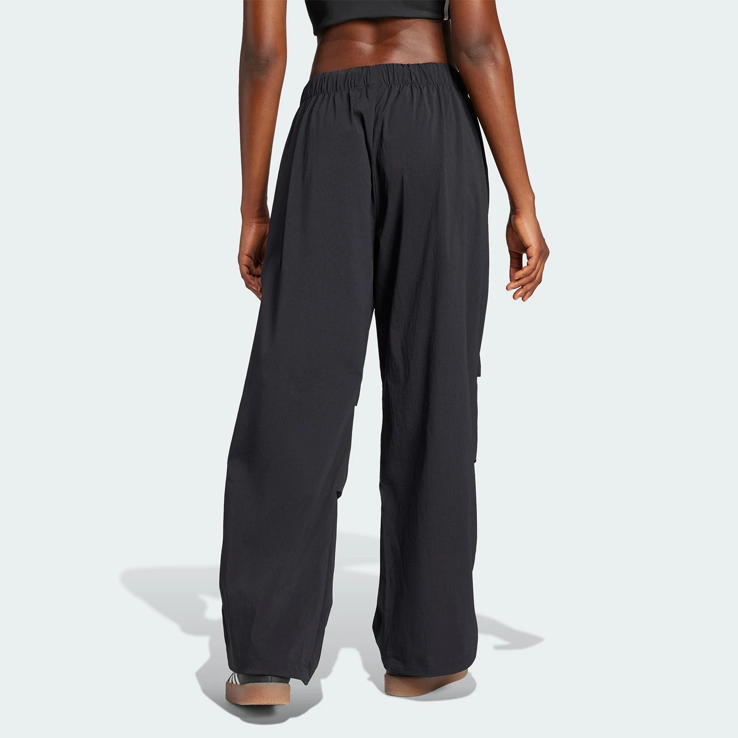Adidas genuine clover women's woven wide leg sports casual pants JD0785