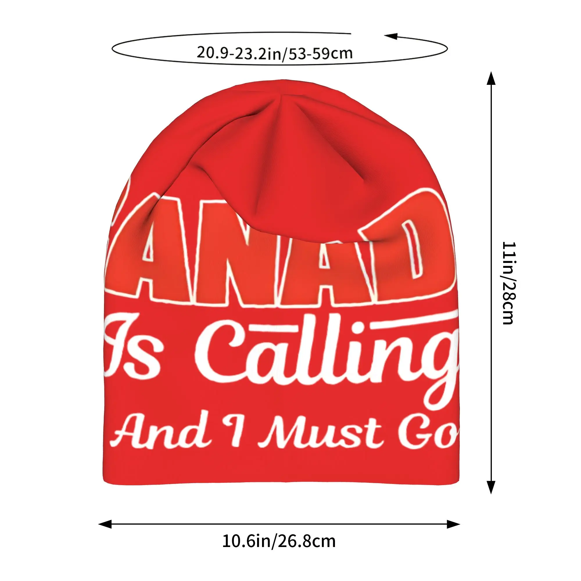 Quick Dry  Funny Canada Is Calling and I Must Go Flag  Slouchy Beanie for Men Women Daily Work Skull Cap