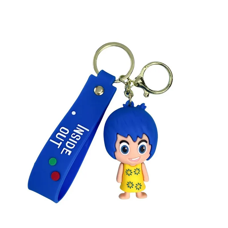 MINISO Anime Inside Out llavero Mind Wars Sad Emotions Kawaii figura de acción modelo de juguete muñeca para hombres llave de coche colgante Accesorios