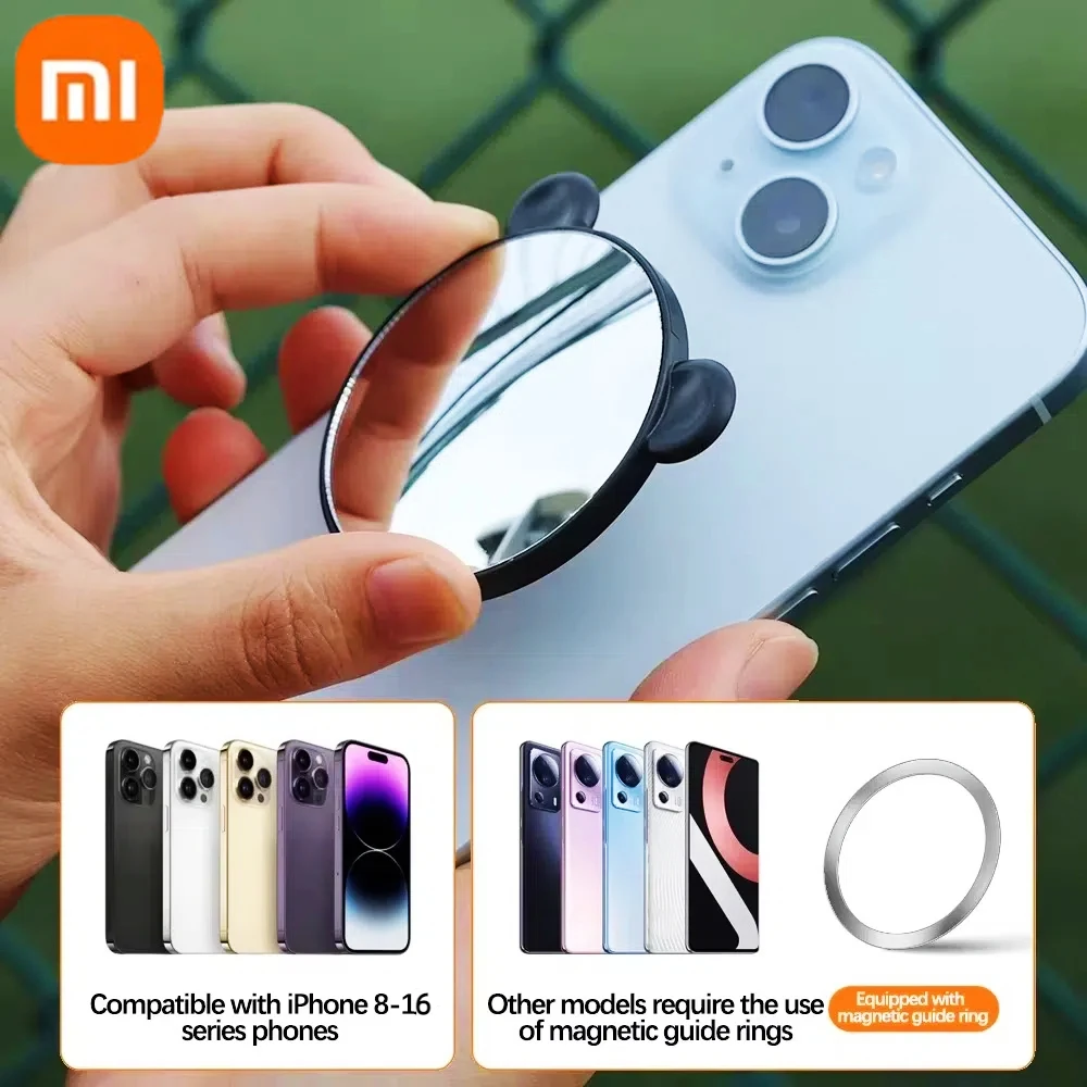 XIAOMI Magnetic Selfie Mirror For Phone Back Camera HD Outdoor Travel Camping Makeup Photography Vlog For Iphone Samsung Sony