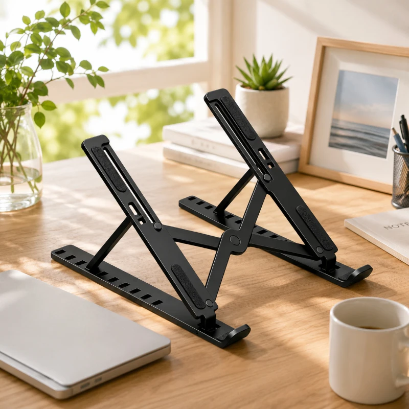 

10‑Level Adjustable Foldable Portable Laptop Stand, Ergonomic Ventilated Notebook Riser for 8‑16 Inch Laptop Heat Dissipation