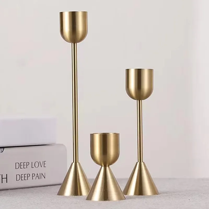 

Candelabra Gold Brass Vintage Metal Candelabra for Weeding Party Dining Decor