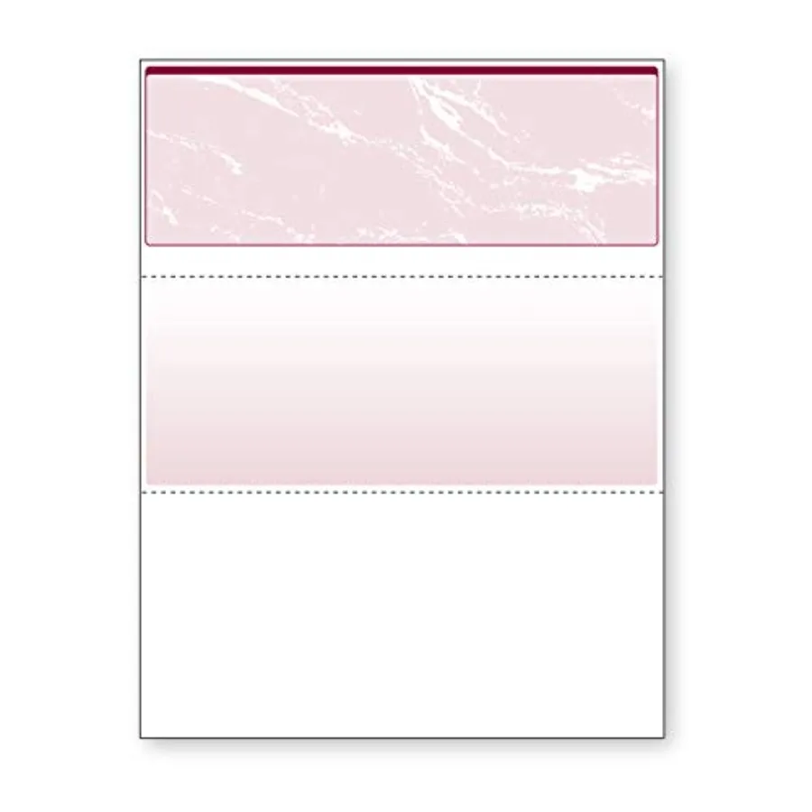 

Standard Marble Top High Security Check Paper - Laser/Inkjet Printer Compatible - 11 Security Features - 500 Blank Business Che