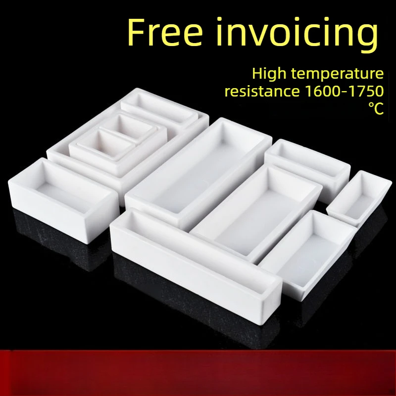99% alumina crucible / 80*10*10 / Boat / corundum crucible Ceramic Boat Rectangular Trapezium Crucible Trays for Tube Furnaces