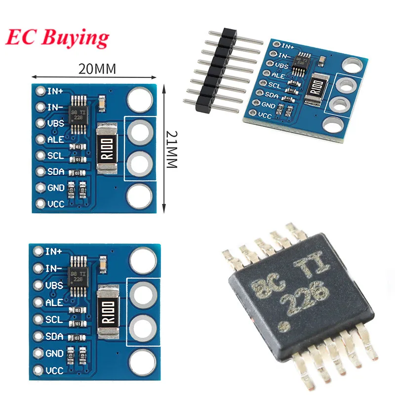 10pcs/lot INA226 16-Bit Bidirectional Current/Power Monitor Module 16 Bits ADC Accuracy 0V to 36V 16 Programmable Addresses