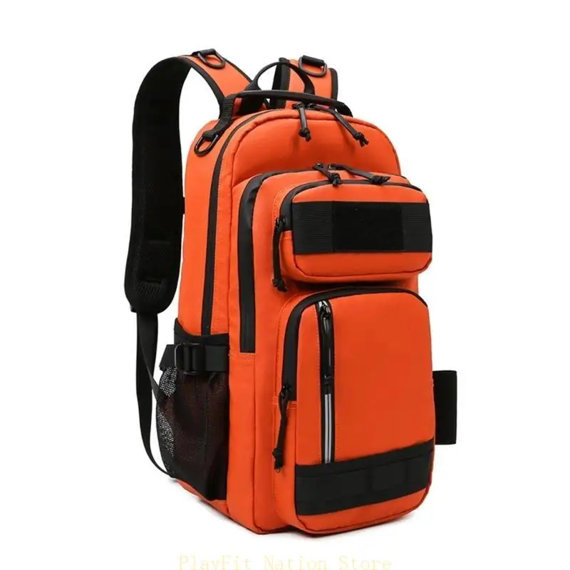 

242F Fishing Backpack with Rod Holder Hiking Fishing Tackle Backpack Gift for Men