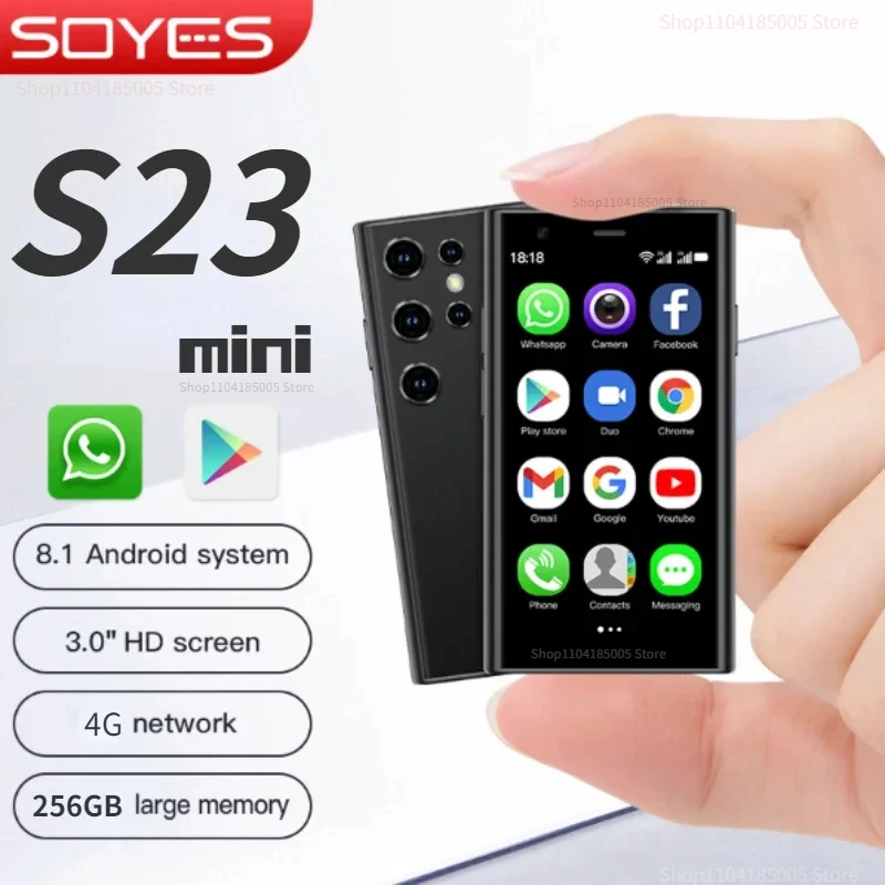 

Мини-смартфон S23 на android 256, 4 + 3,0 Гб, две SIM-карты