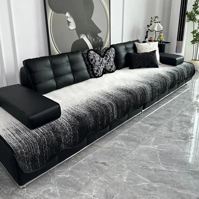 

Anti Slip Sofa Cushion New High-end Feeling Light Luxury Shaped Leather Sofa Cushion Soft and Comfortable One-piece Cover Cloth