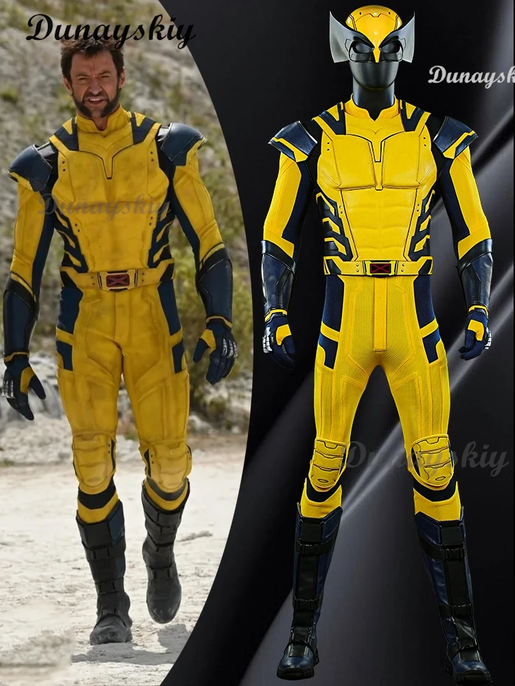 

New Deadpool 3 Wolverine Cosplay Costume Superhero Cosplay Zentai Full Set With Bosysuit Shoes Handmade Halloween Man Outfit