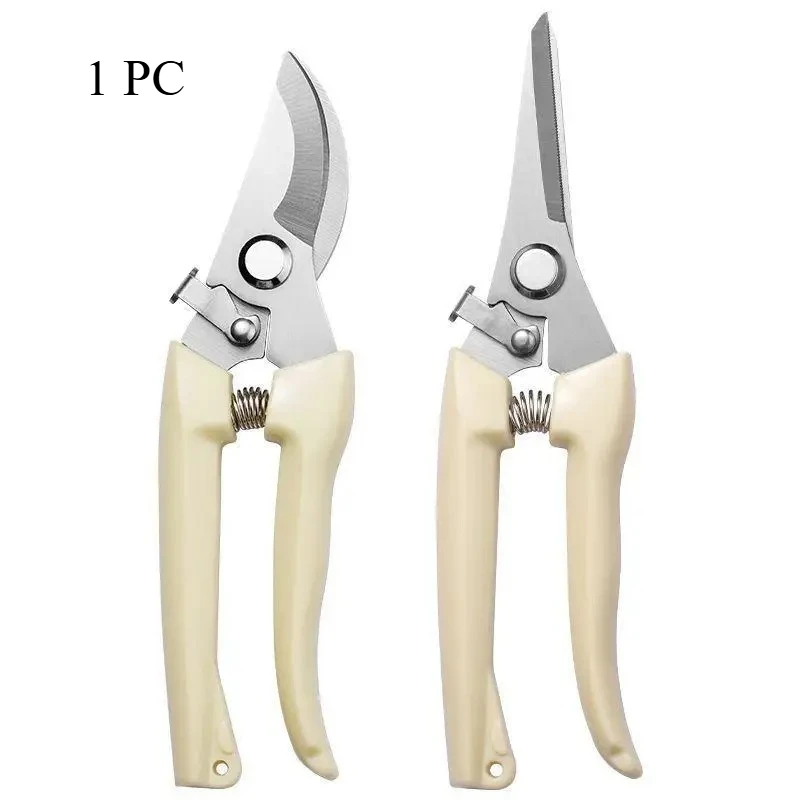 Stainless Steel Pruning Scissors Cutting Multifunctional Flower Tree Branch Bypass Garden Pruner Hand Shear Clipper Tool
