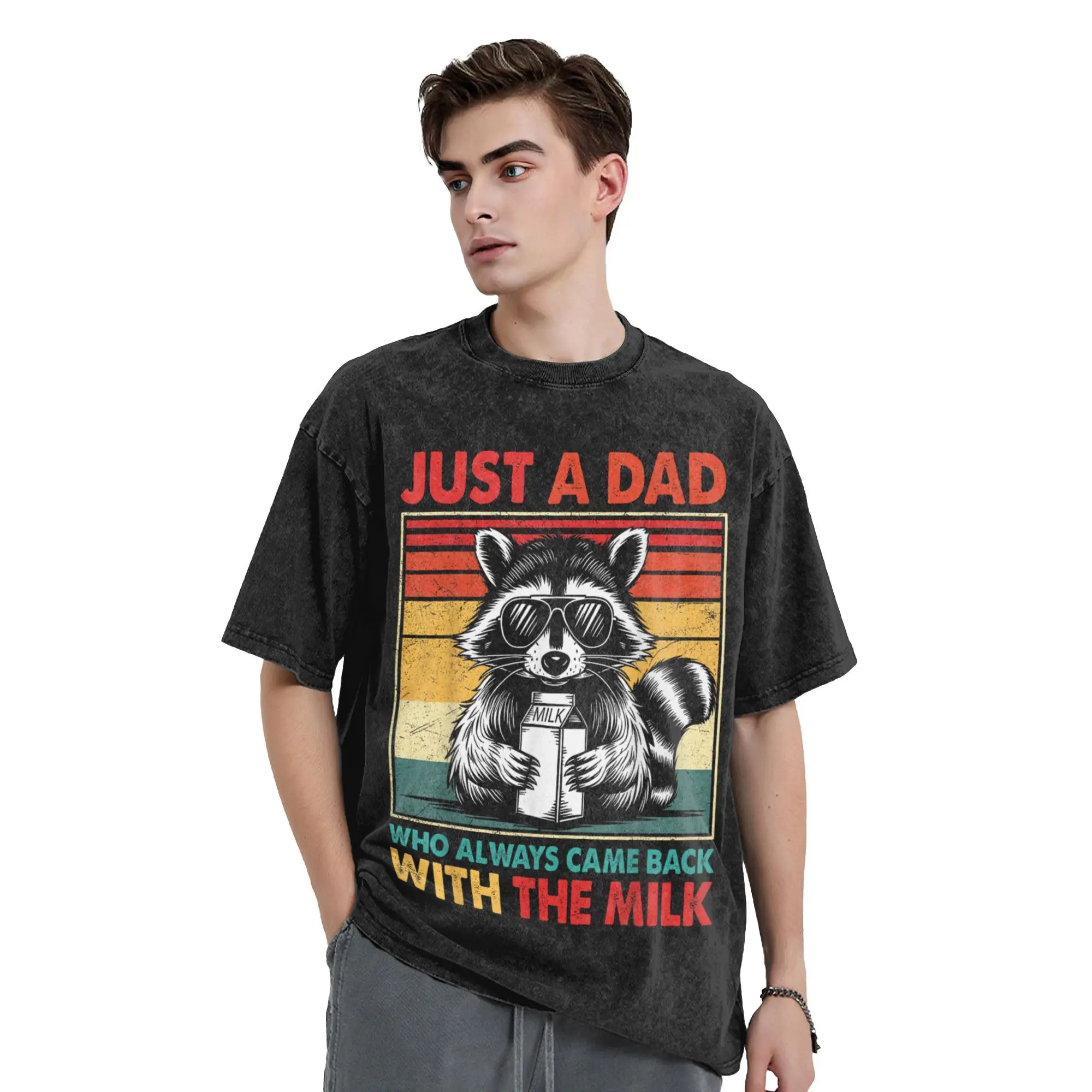 

Men's Just A Dad Who Always Came Back fathers day T Shirts Clothing Beach Short Sleeves T Shirt O Neck Fashion Casual Tshirt