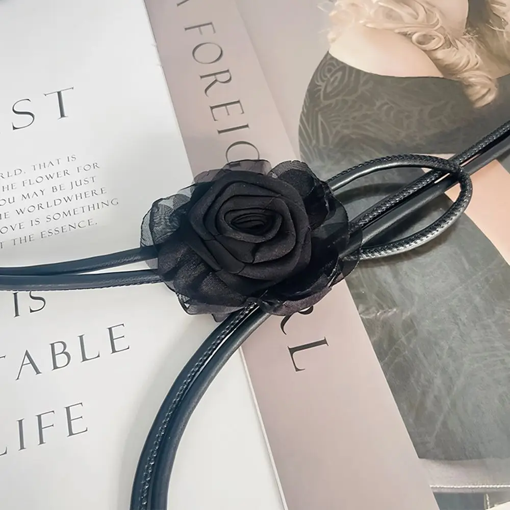 الموضة العرقية نمط الجافة زهرة الورد حزام الراقية الرجعية معقود الخصر حبل الخصر الفرقة ل تنورة الملابس فستان الجينز معطف