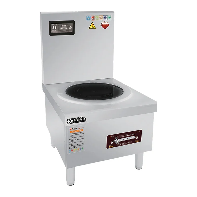 Commercial Induction Soup Cooker 15Kw Double Head Low Soup Stove for Braised Meat Vegetables Clay Pot Rice
