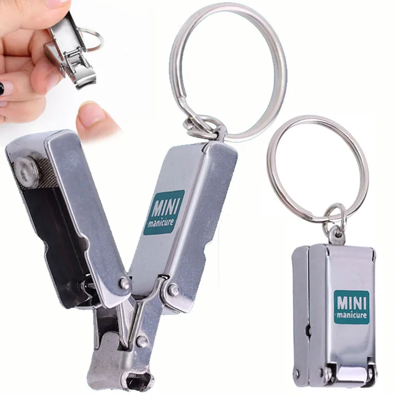 

Портативные складные кусачки для ногтей, брелок для путешествий, ножницы для ногтей, резак из нержавеющей стали, маникюрный триммер для ногтей, инструменты