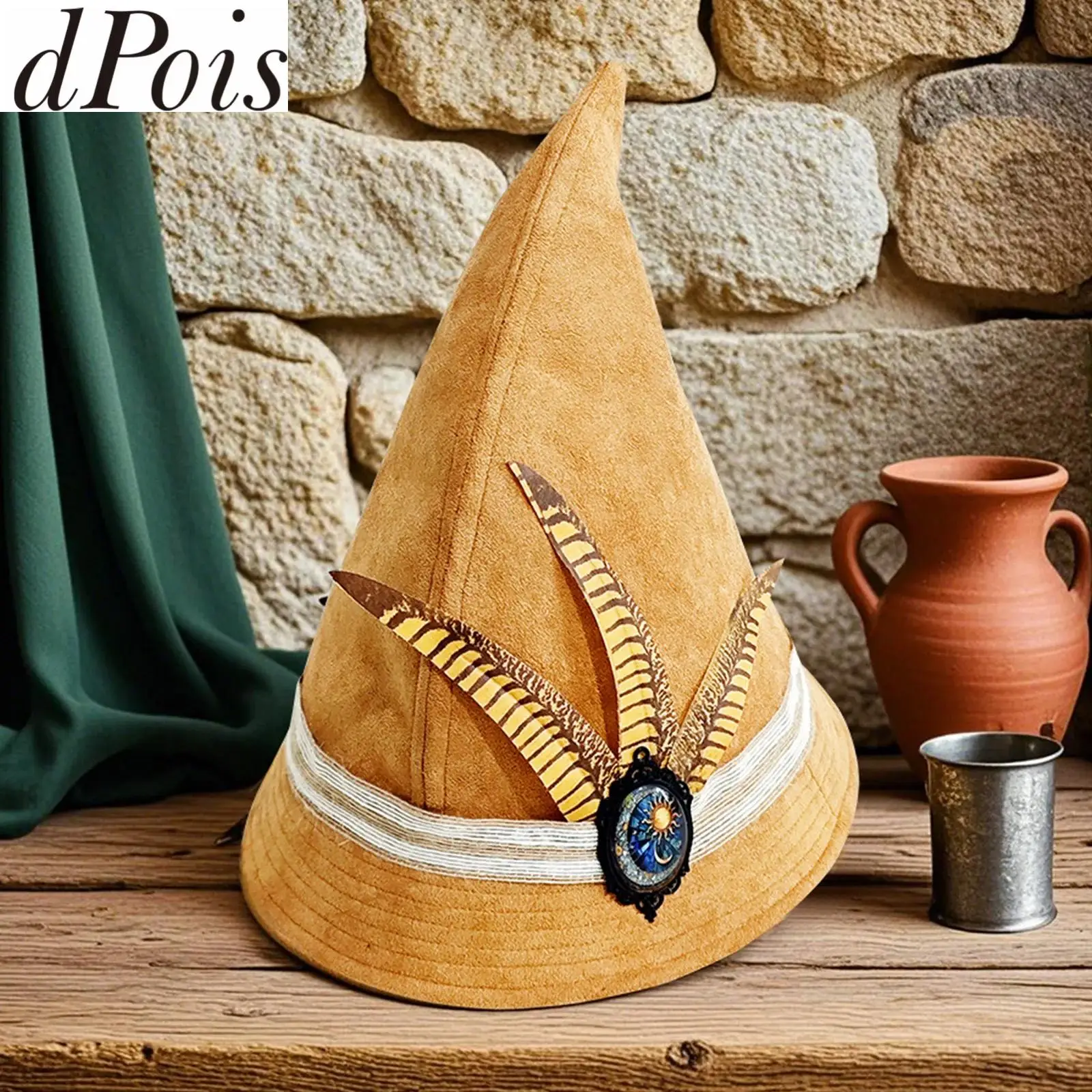 Sequins Witch Hat Wizard Hat Adorned Halloween Cosplay Costume Accessory for Carnival Festival Party Cosplay Masquerade Costume