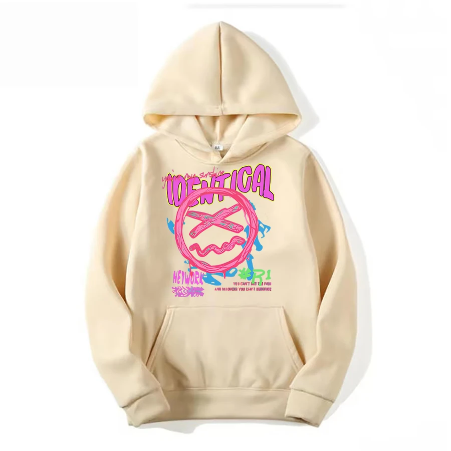 Crew Neck Sweatshirt  Long Sleeve   With a Hat  Printed  Casual  Warm  Stylish   Heavyweight (Fabric Weight 220–320 g/m²)