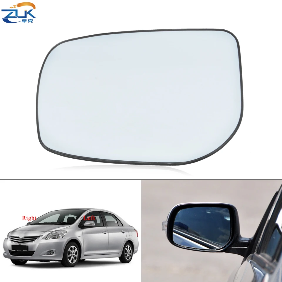 ZUK Left Right Outer Rearview Side Mirror Glass Lens For Toyota For Vios 2008 2009 2010 2011 2012 2013 NCP92 ZSP92